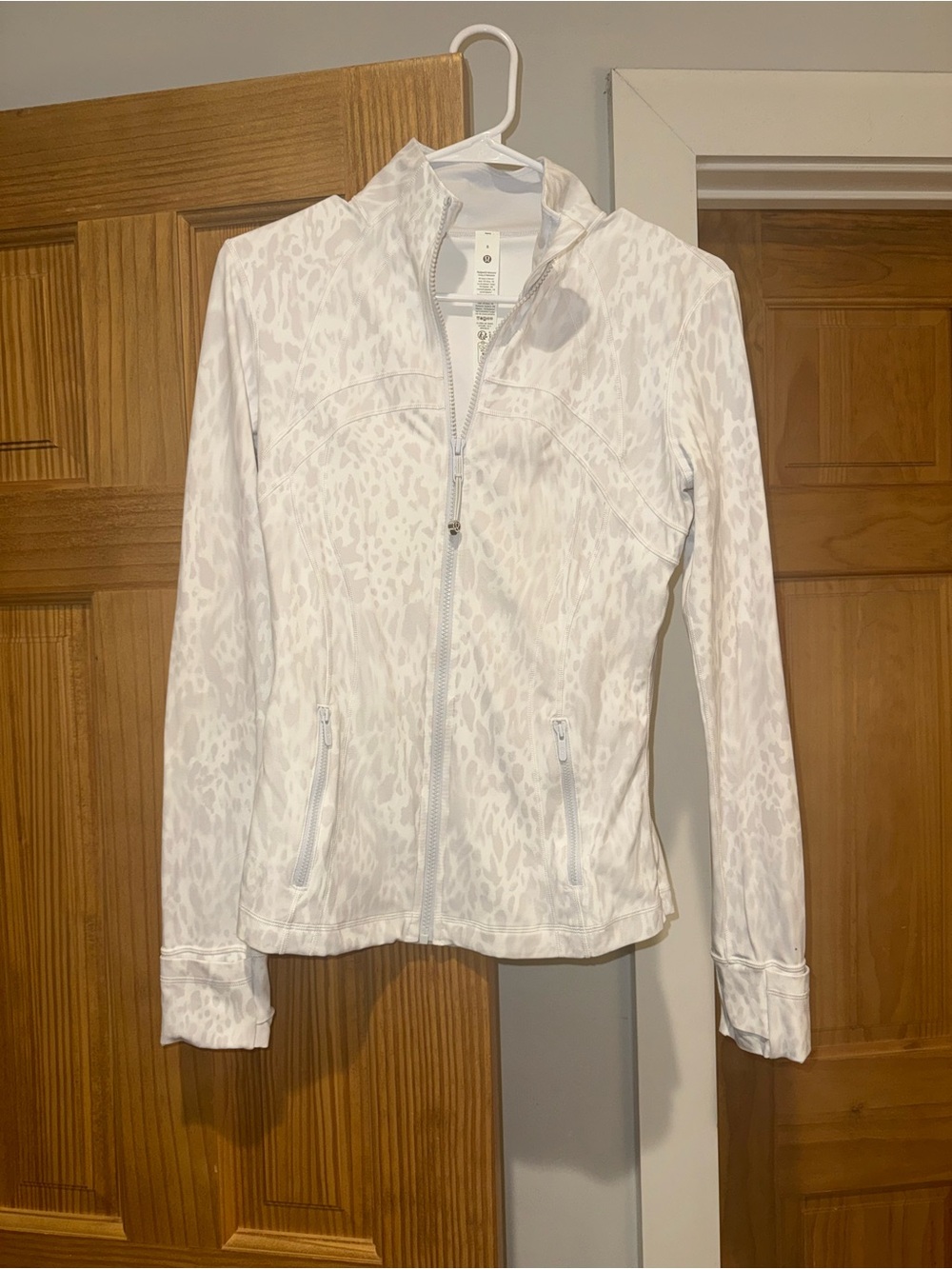 lululemon athletica define jacket White Subtle Leopard-Print Zip Jacket